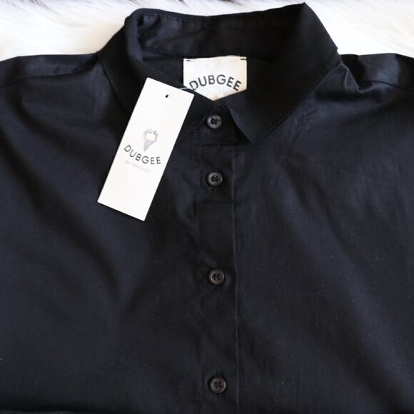 NEW Dubgee By Whoopi Hi-Low Black Belted Tunic Size 2X - Picture 6 of 12